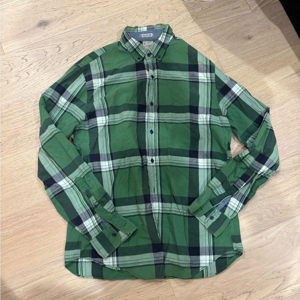 J.Crew Green Plaid Men's Shirt